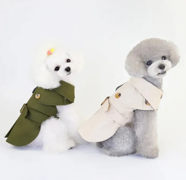 Stylish Dog Jacket – Warm Polyester Coat for Autumn & Winter (S–XXL)