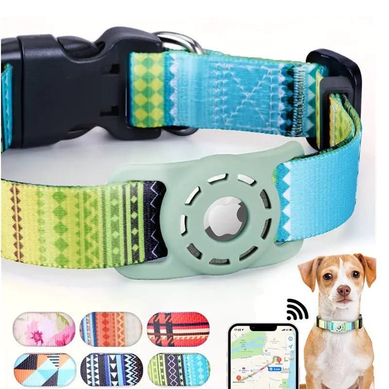 Airtag Tracking Collar for Dogs & Cats – Secure, Durable & Comfy (S–L)