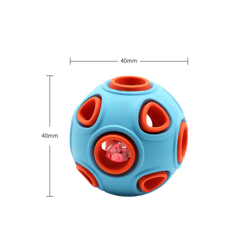 Durable Rubber Dog Toy – Sound Bell or Glowing Light Options