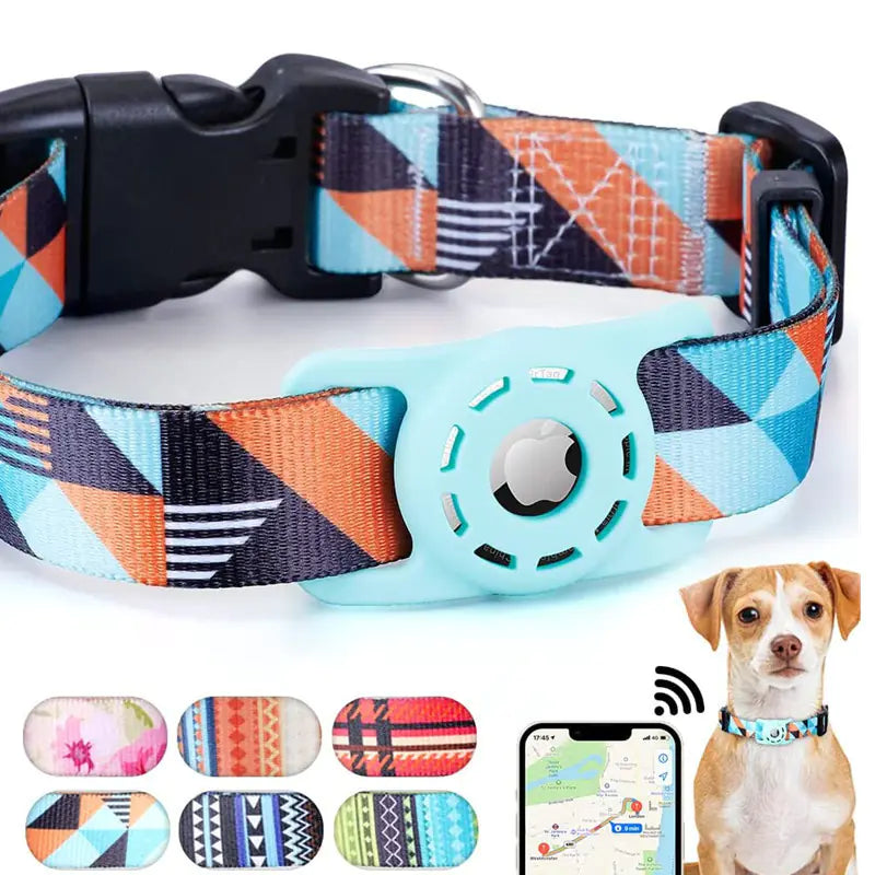 Airtag Tracking Collar for Dogs & Cats – Secure, Durable & Comfy (S–L)