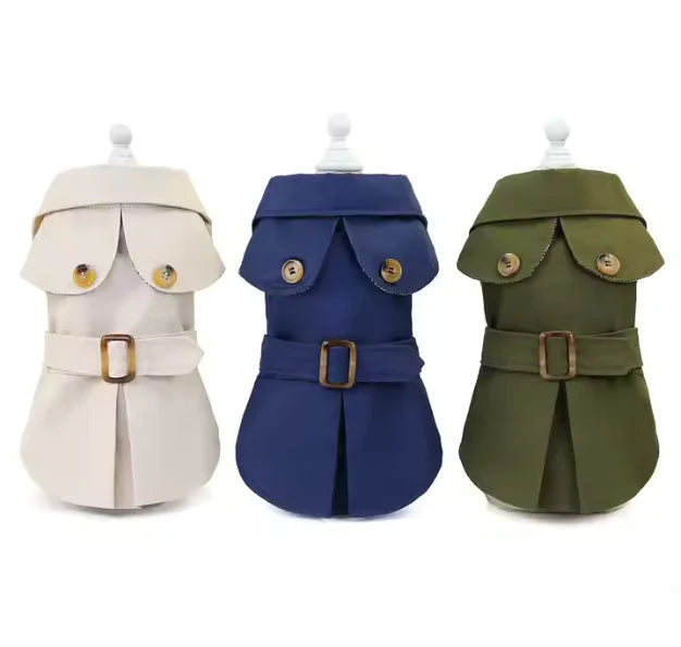 Stylish Dog Jacket – Warm Polyester Coat for Autumn & Winter (S–XXL)