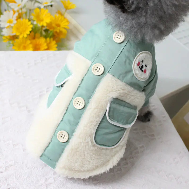 Dog Padded Winter Jacket – British Style with Double Pockets (XS–XL)