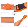 The premium quality materials of the Orange Airtag Collar - Pawtopia