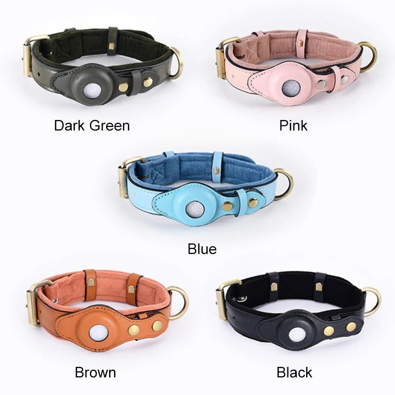 Leather Air Tag Collar comes in multiple variants, colors and sizes so you can customize it for your pup too - Pawtopia